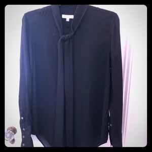 Equipment Femme black lace shirt